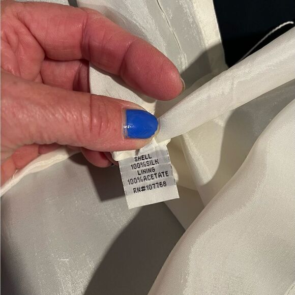 Pasametes silk navy blue one shoulder dress - 8 - Picture 9 of 9